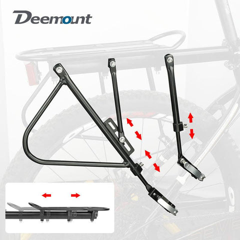 Deemount Heavy Duty Bicycle Luggage Carrier Rear Cargo Rack Stand 24-29'' Bike Trunk 100 KGS Load Fit 4.0 ‘’ Fat Bike Tire
