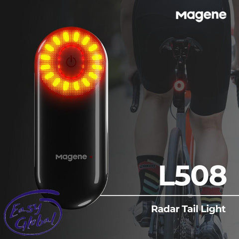 Magene L508 Radar Tail Light New Bicycle Brake Sensing Lamp Saddle Seatpost Ebike Waterproof LED Charging Cycling Taillight