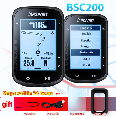 iGPSPORT BSC200 Bike GPS Computer Bicycle Cycling NAV Navigation MTB Road Wireless Speedometer Odometer 2.5 Inch ANT Power Meter