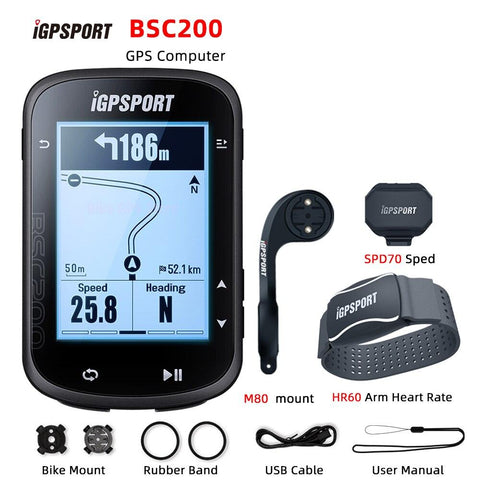 iGPSPORT BSC200 Bike GPS Computer Bicycle Cycling NAV Navigation MTB Road Wireless Speedometer Odometer 2.5 Inch ANT Power Meter