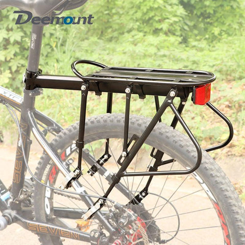 Deemount Heavy Duty Bicycle Luggage Carrier Rear Cargo Rack Stand 24-29'' Bike Trunk 100 KGS Load Fit 4.0 ‘’ Fat Bike Tire