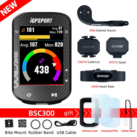 IGPSPORT BSC300 Bicycle GPS Computer Cycling Wireless Speedometer Bike GPS Streamline Version Odometer Portuguese