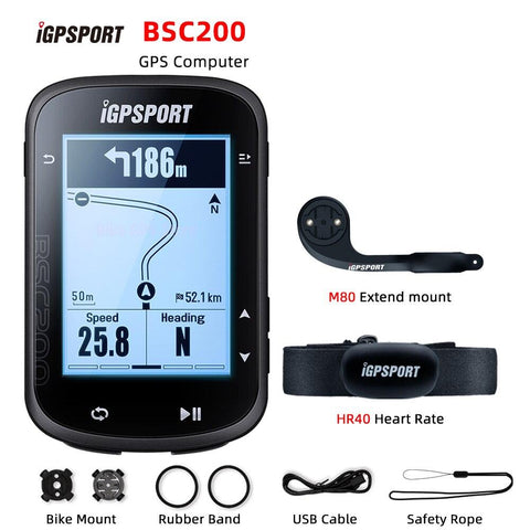 iGPSPORT BSC200 Bike GPS Computer Bicycle Cycling NAV Navigation MTB Road Wireless Speedometer Odometer 2.5 Inch ANT Power Meter