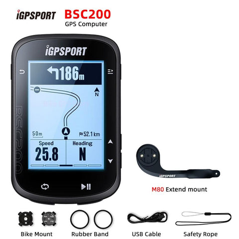 iGPSPORT BSC200 Bike GPS Computer Bicycle Cycling NAV Navigation MTB Road Wireless Speedometer Odometer 2.5 Inch ANT Power Meter