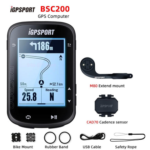 iGPSPORT BSC200 Bike GPS Computer Bicycle Cycling NAV Navigation MTB Road Wireless Speedometer Odometer 2.5 Inch ANT Power Meter