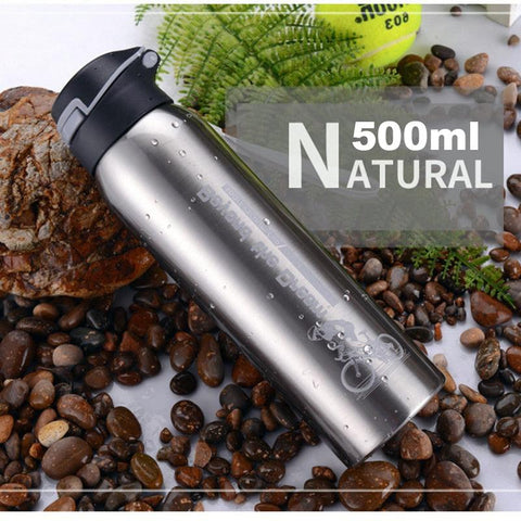 Bicycle Water Bottle Vacuum Stainless Steel Cycling Water Bottle Modern Double Walled Simple Thermo Mug Insulated Water Bottle