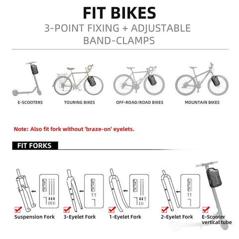 Rhinowalk Quick Release Bike Fork Bag