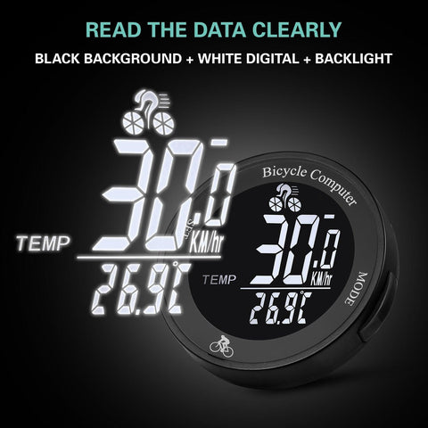 MTB Road Bicycle Computer Wireless Outdoor Waterproof Bike Stopwatch Odometer LED  Bicycle Cycling Mountain Bike Speedo Meter