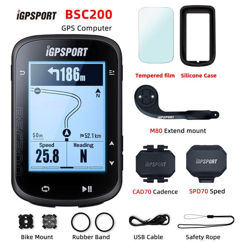 iGPSPORT BSC200 Bike GPS Computer Bicycle Cycling NAV Navigation MTB Road Wireless Speedometer Odometer 2.5 Inch ANT Power Meter