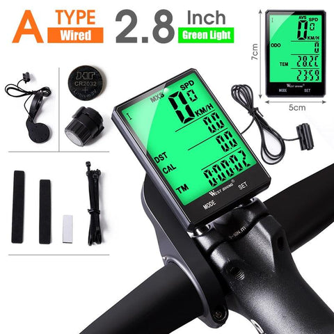 WEST BIKING Waterproof Bicycle Computer With Wireless Wired Bicycle Computer Bike Speedometer Odometer Bike Stopwatch