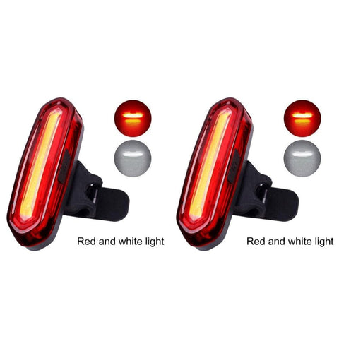1/2Pcs Bike Taillight  Waterproof COB LED MTB Front Rear Light USB Rechargeable Night Cycling Bicycle Safety Warning Light