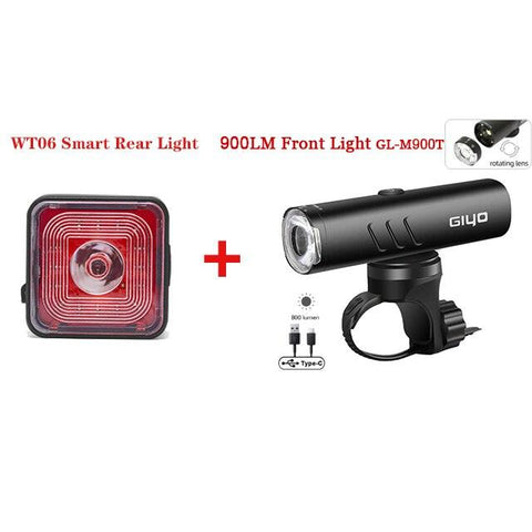 Bicycle Smart Brake Sensing Light Rear/Front Sets -Night Cycling Safety Lamp
