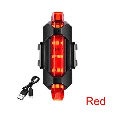 Bike Bicycle Light USB LED Rechargeable Headlight Set Rainproof  Cycling Front Back Headlight Lamp Bicycle Warning Flashlight