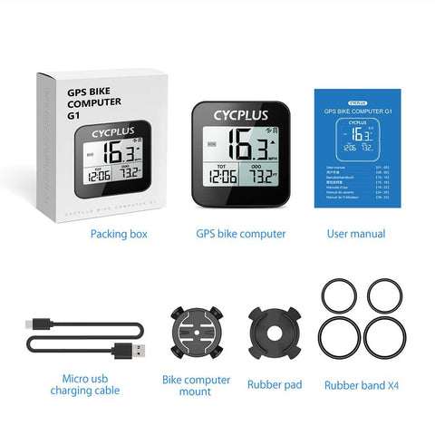 CYCPLUS Cycling GPS Bicycle Computer Bike Accessories Speedometer LED IPX6 Waterproof Odometer Wireless Stopwatch