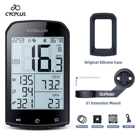 CYCPLUS M1 Bicycle Computer GPS Wireless Odometer Mountain Bike Road Cyclocomputer Speedometer Cycling Cadence Heart Rate Sensor