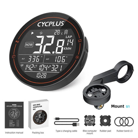 CYCPLUS M1 Bicycle Computer GPS Wireless Odometer Mountain Bike Road Cyclocomputer Speedometer Cycling Cadence Heart Rate Sensor