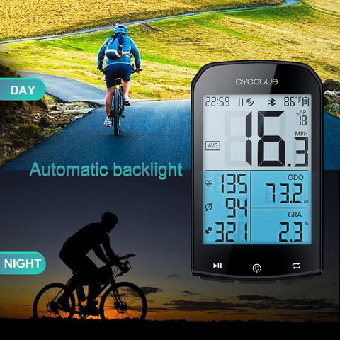 CYCPLUS M1 Bicycle Computer GPS Wireless Odometer Mountain Bike Road Cyclocomputer Speedometer Cycling Cadence Heart Rate Sensor