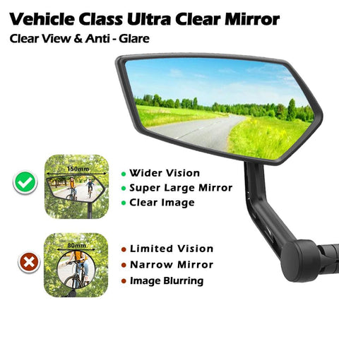 Easy Do Bicycle Handlebar Rear View Mirror 360 Rotate