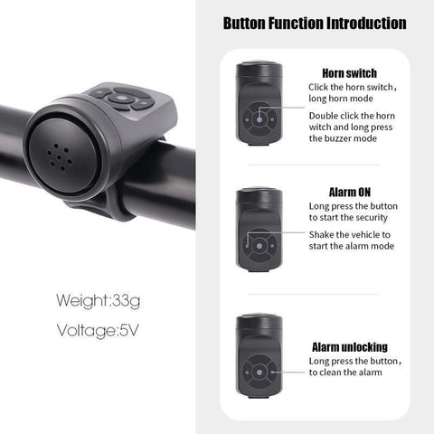 Electric Bell Horn 4 Modes Anti-theft Alarm