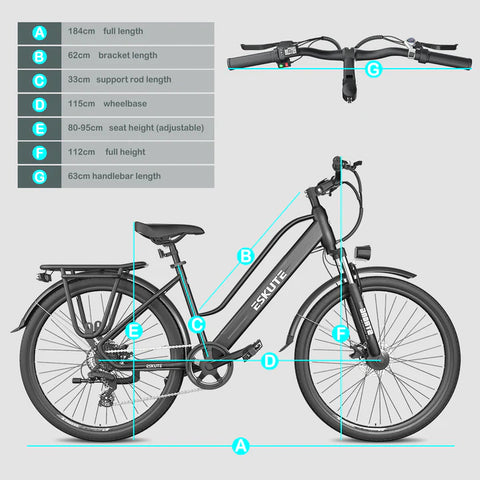 ESKUTE Wayfarer Electric City Bicycle