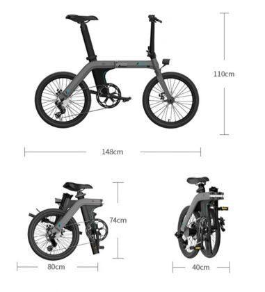 FIIDO D21 Folding Electric Bike with mudguard and light