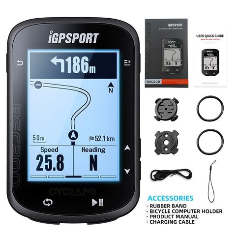 IGPSPORT BSC200 200 Wireless Bicycle Computer GPS Bike Speedometer Cycling Odometer 2.5in ANT+ APP Sync Slope Altitude