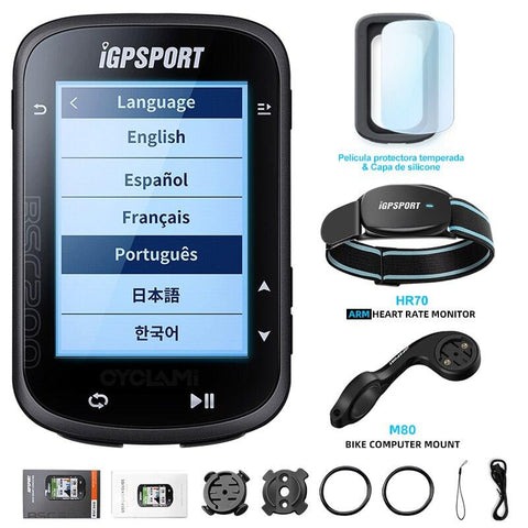IGPSPORT BSC200 200 Wireless Bicycle Computer GPS Bike Speedometer Cycling Odometer 2.5in ANT+ APP Sync Slope Altitude
