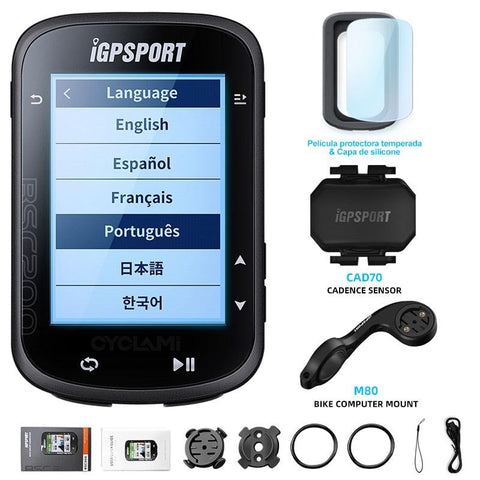 IGPSPORT BSC200 200 Wireless Bicycle Computer GPS Bike Speedometer Cycling Odometer 2.5in ANT+ APP Sync Slope Altitude