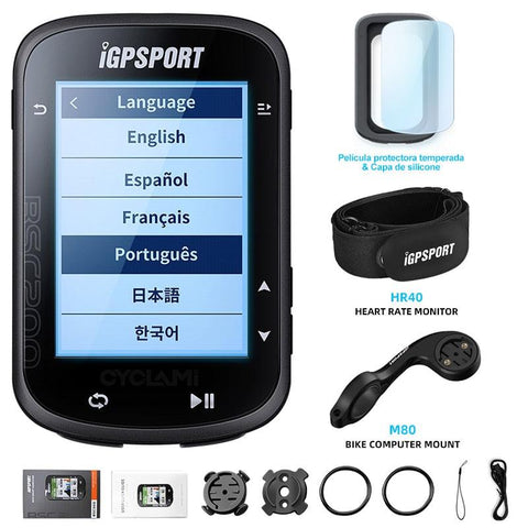 IGPSPORT BSC200 200 Wireless Bicycle Computer GPS Bike Speedometer Cycling Odometer 2.5in ANT+ APP Sync Slope Altitude