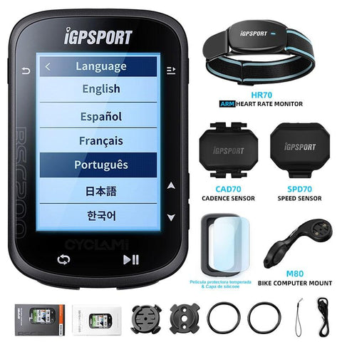 IGPSPORT BSC200 200 Wireless Bicycle Computer GPS Bike Speedometer Cycling Odometer 2.5in ANT+ APP Sync Slope Altitude