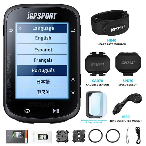 IGPSPORT BSC200 200 Wireless Bicycle Computer GPS Bike Speedometer Cycling Odometer 2.5in ANT+ APP Sync Slope Altitude