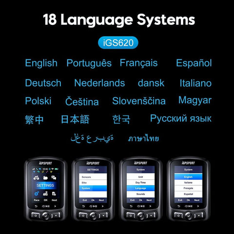 iGPSPORT iGS520 iGS620 620 GPS Portuguese ANT+ Cycling Bike Computer Waterproof Bicycle route navigation Wireless Odometer