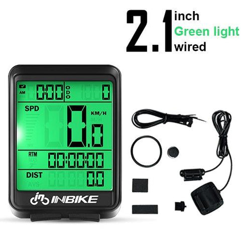 INBIKE Rainproof MTB Bike Computer Bicycle Speedometer Wireless Wired Odometer Cycling Watch LED Screen Measurable Watch IC321