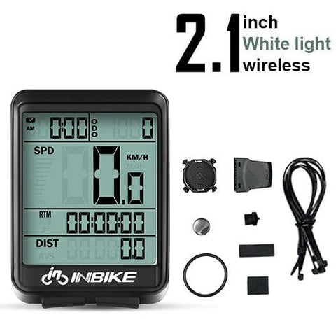 INBIKE Rainproof MTB Bike Computer Bicycle Speedometer Wireless Wired Odometer Cycling Watch LED Screen Measurable Watch IC321