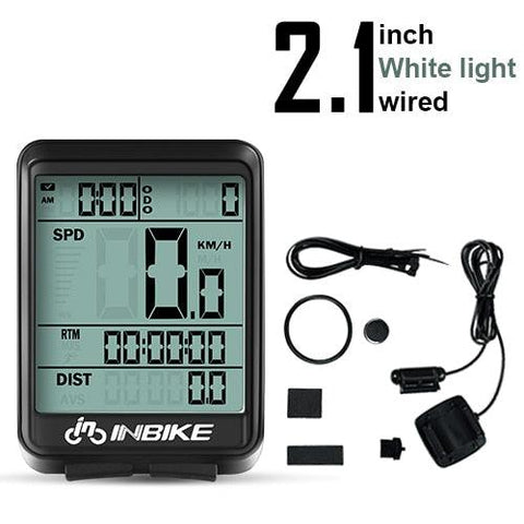 INBIKE Rainproof MTB Bike Computer Bicycle Speedometer Wireless Wired Odometer Cycling Watch LED Screen Measurable Watch IC321