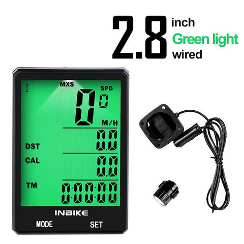 INBIKE Waterproof Bicycle Computer Wireless And Wired MTB Bike Cycling Odometer Stopwatch Speedometer Watch LED Digital Rate