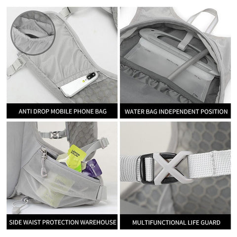 INOXTO-Portable waterproof bicycle backpack, 10 liters, water bag, suitable for outdoor sports, mountaineering, hiking, hydratio