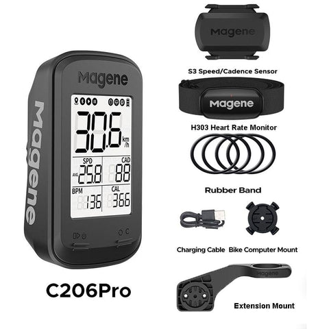 Magene C206 Pro Bike Computer Wireless GPS Speedometer Waterproof Road MTB Bicycle Bluetooth ANT with Cadence Cycling Sensor