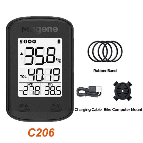 Magene C206 Pro Bike Computer Wireless GPS Speedometer Waterproof Road MTB Bicycle Bluetooth ANT with Cadence Cycling Sensor