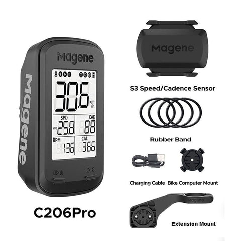 Magene C206 Pro Bike Computer Wireless GPS Speedometer Waterproof Road MTB Bicycle Bluetooth ANT with Cadence Cycling Sensor