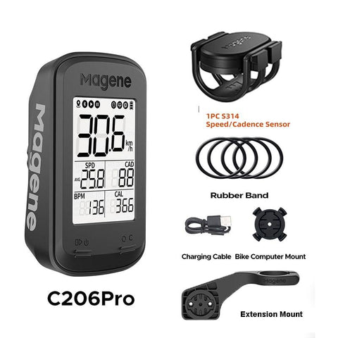 Magene C206 Pro Bike Computer Wireless GPS Speedometer Waterproof Road MTB Bicycle Bluetooth ANT with Cadence Cycling Sensor