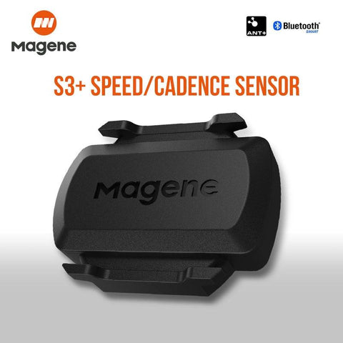 Magene S3+ Speed Cadence Sensor ANT Bluetooth Computer Speedmeter Dual Sensor Bike Accessories Compatible with WahooOnelap Zwift