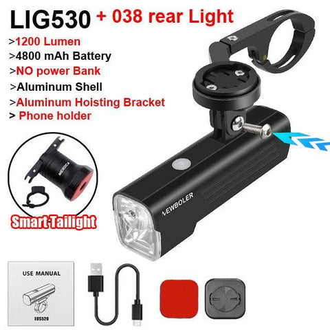NEWBOLER Bicycle Light Front 1000Lumen Bike Light 4800mAh  Waterproof Flashlight USB Charging MTB Road Cycling Lamp Accessories