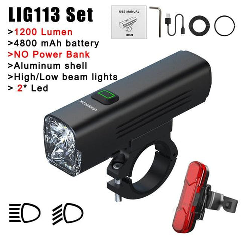 NEWBOLER Bicycle Light Front 1000Lumen Bike Light 4800mAh  Waterproof Flashlight USB Charging MTB Road Cycling Lamp Accessories