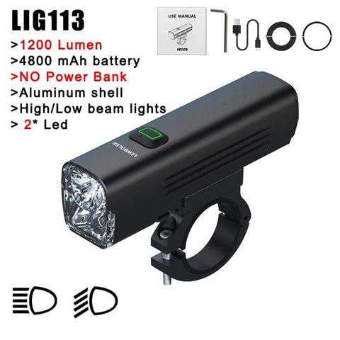 NEWBOLER Bicycle Light Front 1000Lumen Bike Light 4800mAh  Waterproof Flashlight USB Charging MTB Road Cycling Lamp Accessories
