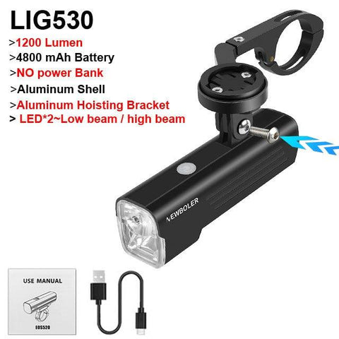 NEWBOLER Bicycle Light Front 1000Lumen Bike Light 4800mAh  Waterproof Flashlight USB Charging MTB Road Cycling Lamp Accessories