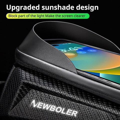 NEWBOLER Bike Bag 2L Frame Front Tube Cycling Bag Bicycle Waterproof Phone Case Holder 7.2Inches Touchscreen Bag Accessorie