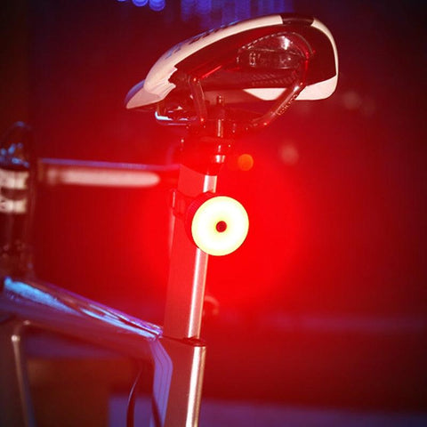 Red Led Rear Light Bicycle High Visibility Rechargebale Usb Road Bike Tail Light Round Shape Multifunctional Flashing Bike Lamps