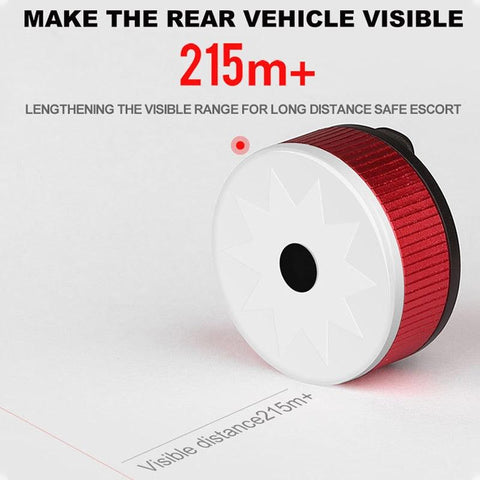 Red Led Rear Light Bicycle High Visibility Rechargebale Usb Road Bike Tail Light Round Shape Multifunctional Flashing Bike Lamps