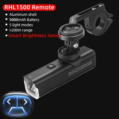 ROCKBROS Bike Light Headlight Bicycle Handlebar Front Lamp MTB Rode Cycling USB Rechargeable Flashlight Safety Tail Light